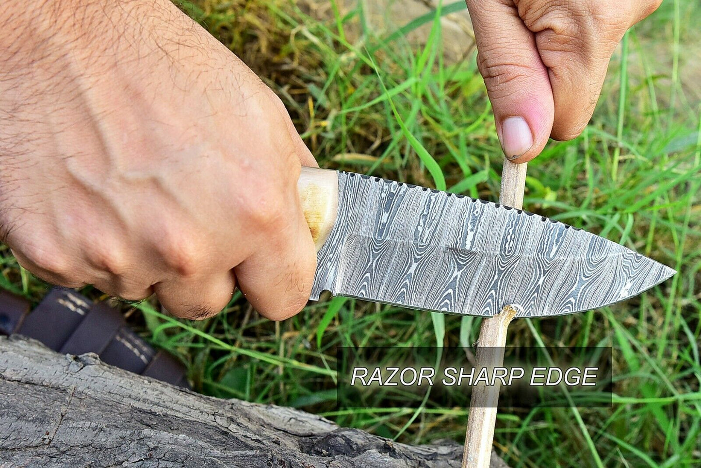 Artisan Crafted Damascus Steel Hunting Knife - Korvel