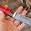 Artisan Crafted Damascus Steel Hunting Knife with Pearl Resin Handle - Korvel