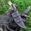 Artisan Crafted Damascus Steel Hunting Knife - Korvel