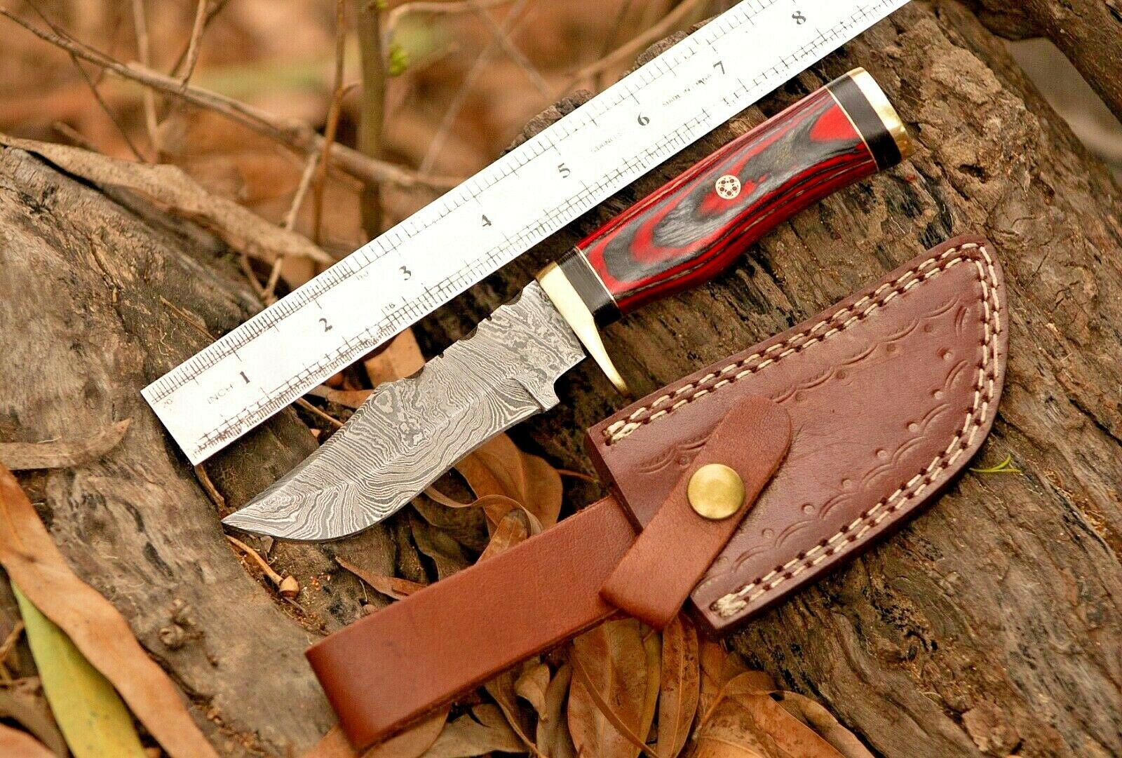 Premium Custom Damascus Steel Hunting Knife - Handcrafted Excellence - Korvel