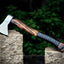 Custom Forged 1095 Steel Battle Axe with Engraved Blade and Ash Wood Handle – Ultimate Warrior's Tool - Korvel