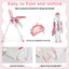 Premium Foldable Baby High Chair with Lockable Wheels - Pink