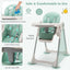 Adjustable Baby Folding High Chair - Green
