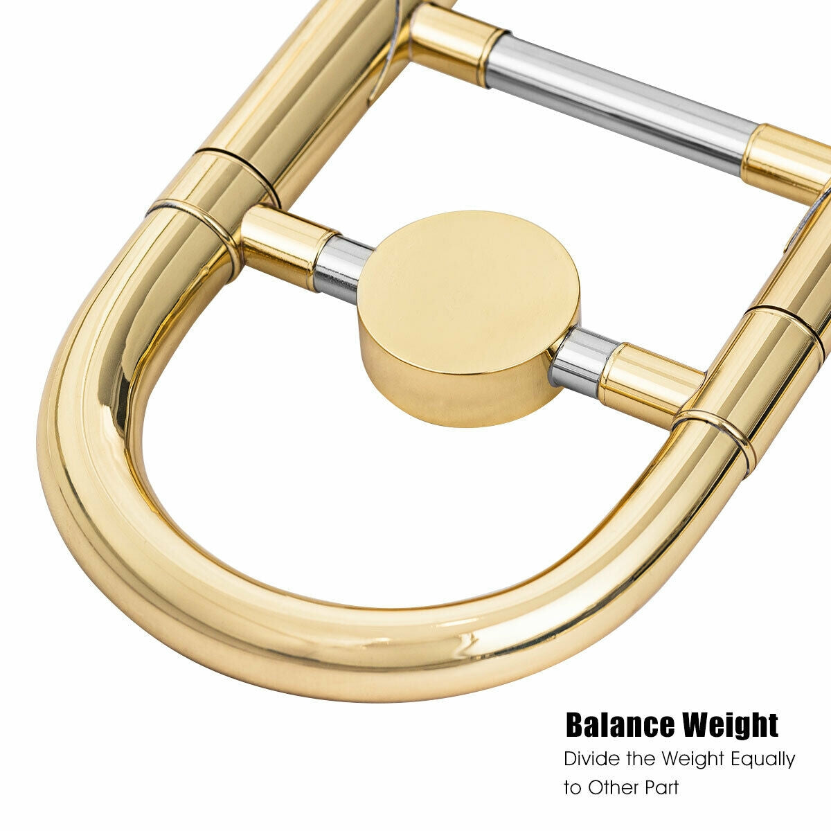 B Flat Trombone Golden Brass with Mouthpiece - Korvel