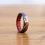 Eternal Bond Damascus Steel Unity Ring with Brass and Wood Inlay by KBS Knives - Korvel
