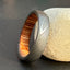 Eternal Bond Damascus Steel Commitment Ring with Wood Inlay by KBS Knives - Korvel