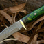 Artisan Crafted Damascus Steel Hunting Knife with Leather Sheath - Korvel