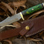 Artisan Crafted Damascus Steel Hunting Knife with Leather Sheath - Korvel