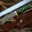 Artisan Crafted Damascus Steel Hunting Knife with Leather Sheath - Korvel