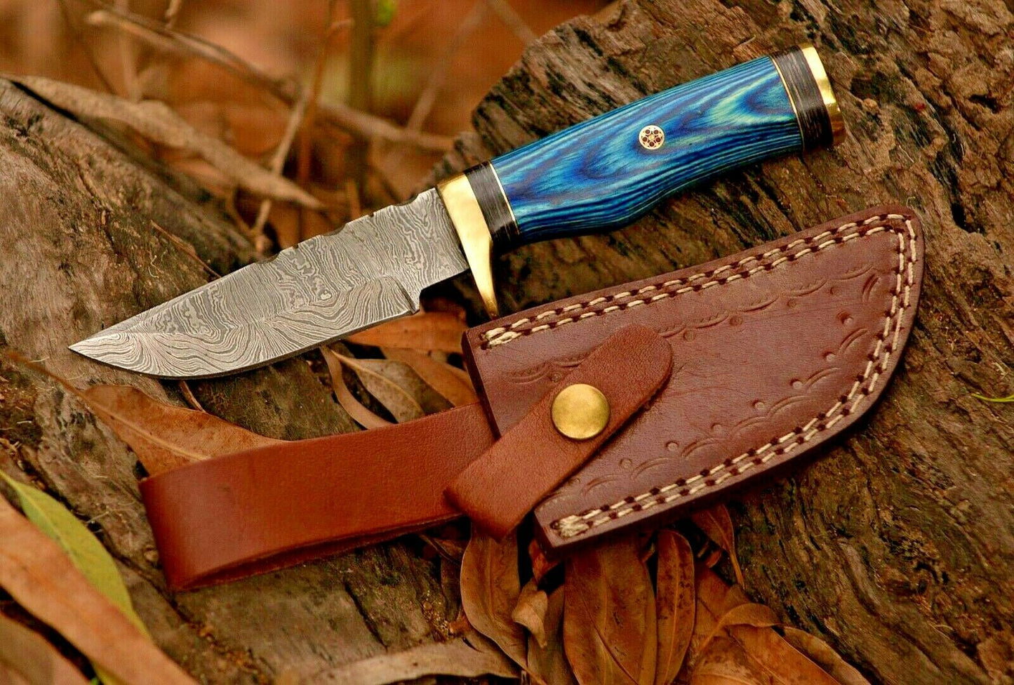 Artisan Crafted Damascus Steel Hunting Knife - Korvel