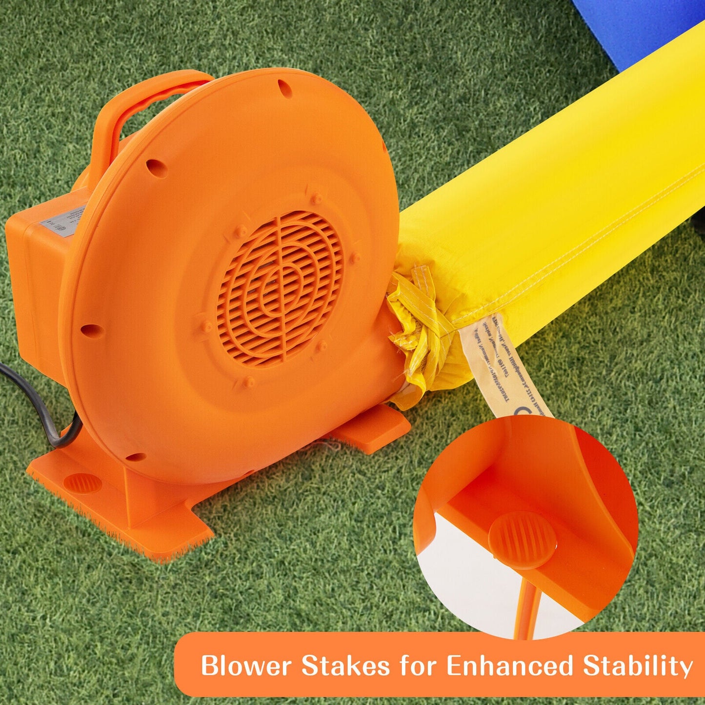 Soplador de Aire de 380W para Inflables con Cable de 25 pies y Enchufe GFCI
