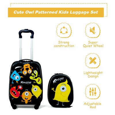 Gbruno Kids Luggage Set: 12" Backpack & 16" Rolling Suitcase