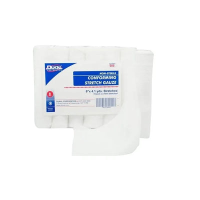 Rouleau de bandage en gaze extensible conformable non stérile, 6 pouces (6 rouleaux)