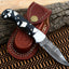 Premium Folding Pocket Knife with Stylish Black & White Epoxy Resin Handle, 3-Inch Blade - Korvel