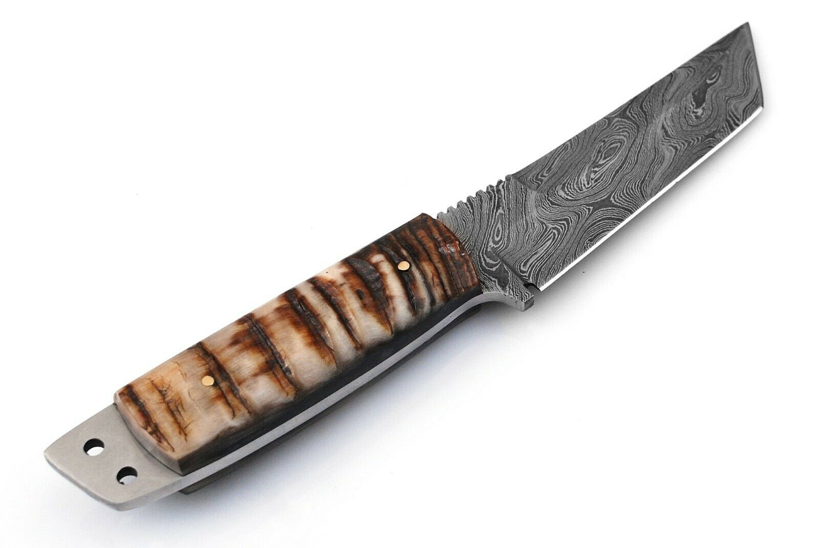 Exquisite Handmade Damascus Steel Tanto Knife - Korvel