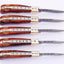 SET OF 5 ARTISAN DAMASCUS STEEL FOLDING KNIVES - Korvel