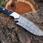 Handcrafted Damascus Steel Hunting Knife with Wenge Wood Handle - Korvel