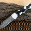 Premium Folding Pocket Knife with Stylish Black & White Epoxy Resin Handle, 3-Inch Blade - Korvel