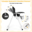 Gbruno Foldable Baby High Chair with Lockable Wheels - Black