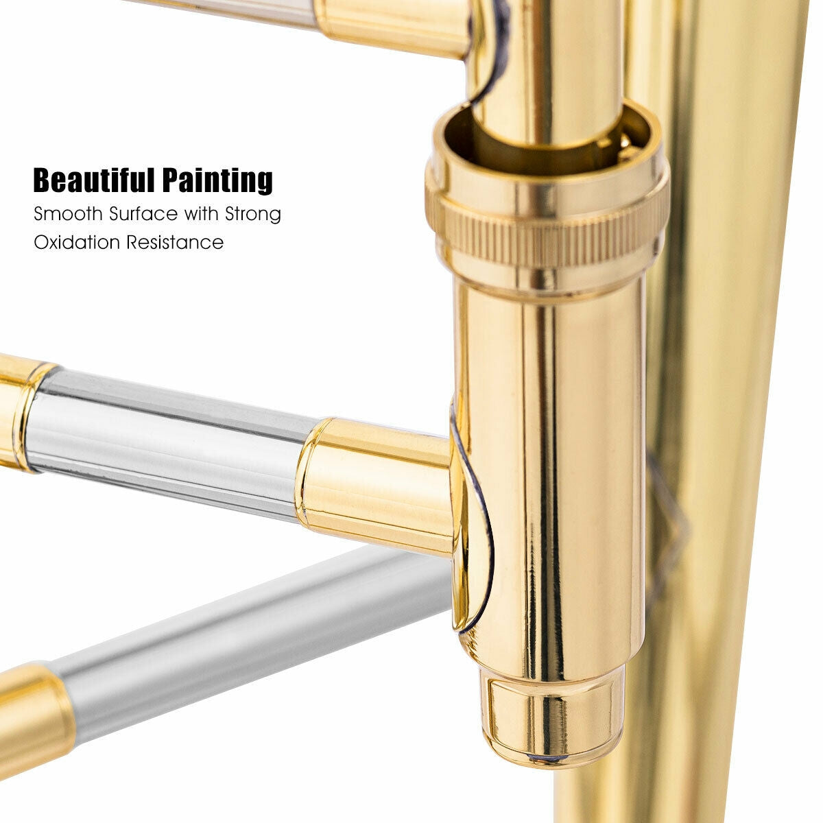 B Flat Trombone Golden Brass with Mouthpiece - Korvel