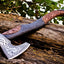 Exquisite Handcrafted Battle Axe with Engraved 1095 Steel Blade & Elegant Rosewood Handle – KBS Knives Store - Korvel
