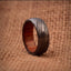 Eternal Connection Damascus Steel Anniversary Ring with Wooden Inlay by KBS Knives Store - Korvel