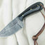 Artisan Crafted Damascus Steel Skinning Knife with Buffalo Horn Handle - Korvel