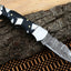 Premium Folding Pocket Knife with Stylish Black & White Epoxy Resin Handle, 3-Inch Blade - Korvel
