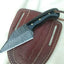Exquisite Custom Damascus Steel Seax Knife with Buffalo Horn Handle - 7 Inches - Korvel