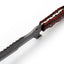 Premium Handcrafted Damascus Steel Tanto Tracker Knife - 11.5" Exotic Wood Handle with Horizontal Leather Sheath | Perfect for Survival, Cam - Korvel