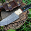 Premium Handmade Damascus Steel Skinning Knife for Outdoor Adventures - Korvel