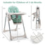 Adjustable Baby Folding High Chair - Green