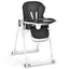 Gbruno Foldable Baby High Chair with Lockable Wheels - Black
