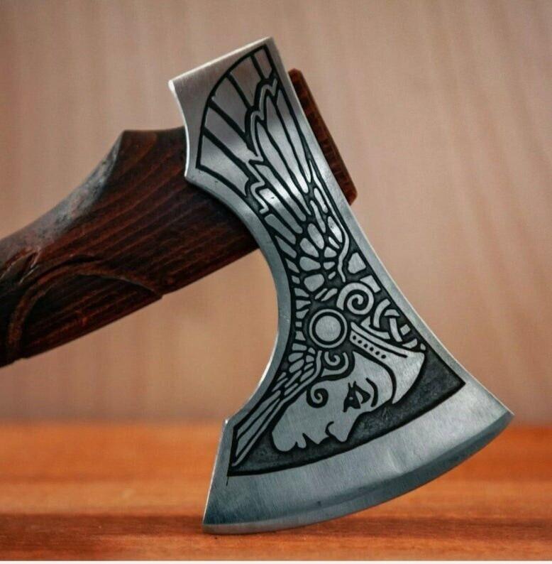 Valkyrie's Edge Norse Battle Axe – Artisan Forged Masterpiece - Korvel