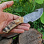 Premium Custom Damascus Steel Guthook Skinning Knife - Korvel