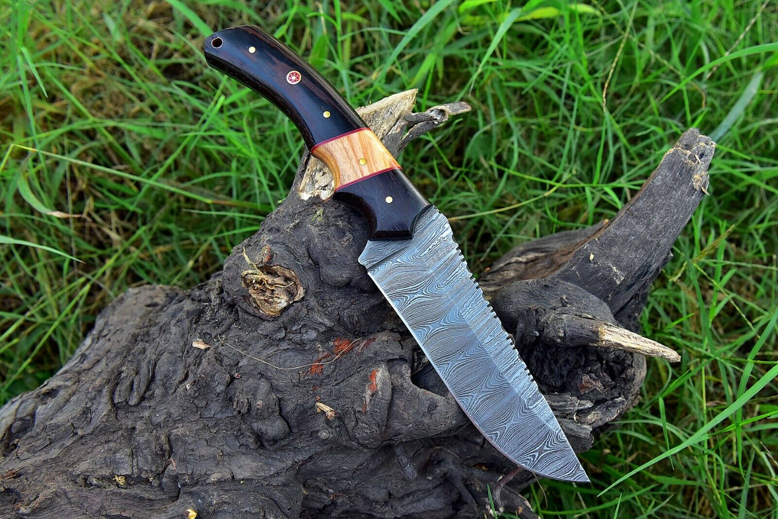 Artisan Crafted Damascus Steel Hunting Knife - 10 Inches - Korvel