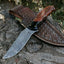 Premium Custom Damascus Steel Hunting Knife for Skinning - Korvel