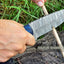 Premium Custom Damascus Steel Skinning Knife for Hunters - Korvel