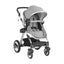 Folding Aluminum Baby Jogger Stroller with Diaper Bag - Gray
