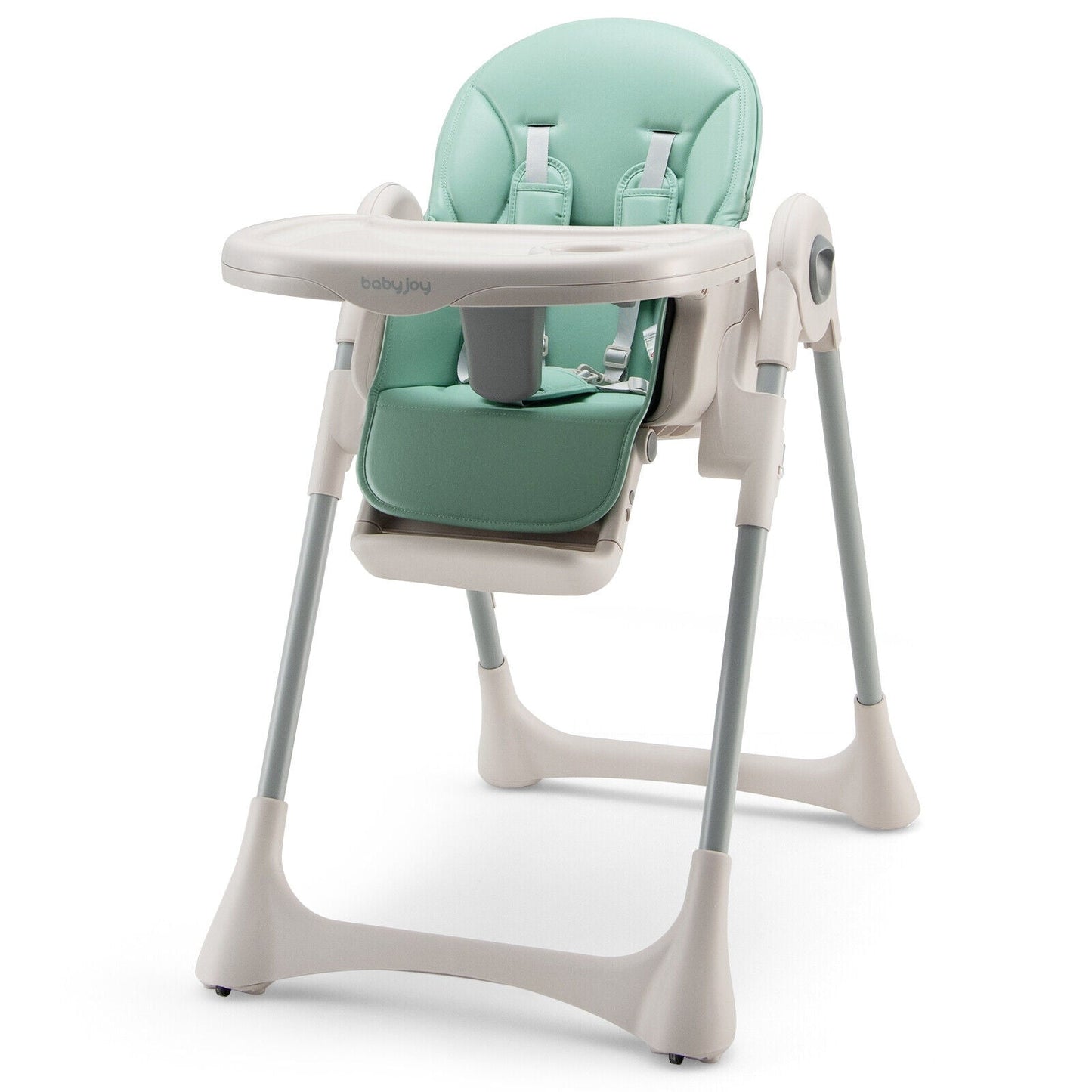 Adjustable Baby Folding High Chair - Green