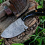 Premium Handmade Damascus Steel Skinning Knife for Outdoor Enthusiasts - Korvel