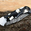 Premium Folding Pocket Knife with Stylish Black & White Epoxy Resin Handle, 3-Inch Blade - Korvel