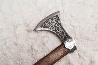 Warrior’s Strike Custom Forged Tomahawk Axe – 1095 Steel & Rosewood - Korvel