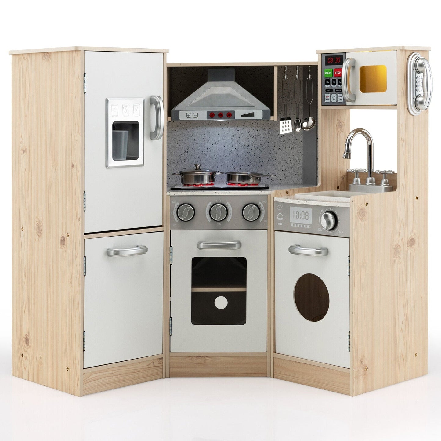 Juego de Cocina de Madera Kids Corner con Accesorios de Cocina