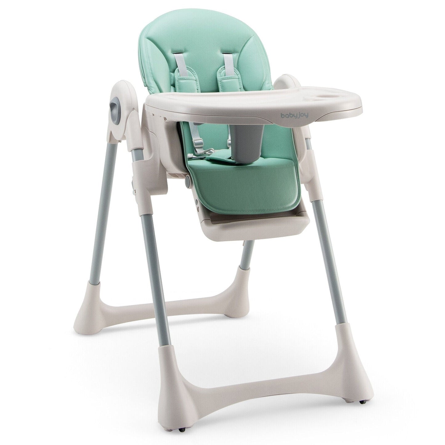 Adjustable Baby Folding High Chair - Green
