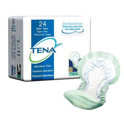 TENA Night Super Maximum Absorbency Pads - 2 Packs of 24