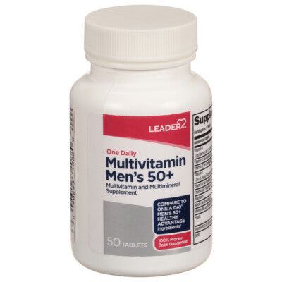 Tabletas Multivitamínicas para Hombres 50+ de Leader - 50 Conteos