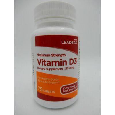 Leader Vitamin D3 50mcg Softgels