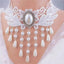 Collar de Cadena de Encaje Negro Elegante para Mujeres