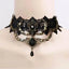 Collar de Cadena de Encaje Negro Elegante para Mujeres